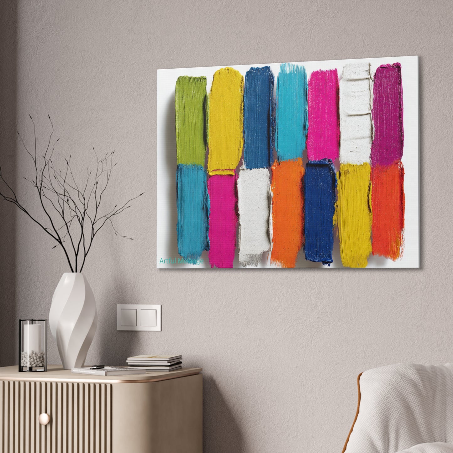 Acrylic Abstract Canvas Print - Richly Textured Artistry