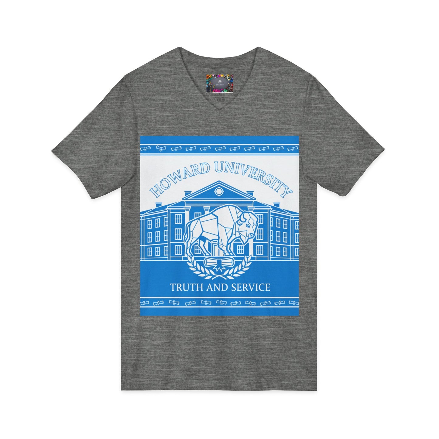 Howard University/ Truth and Service Unisex V-Neck T-Shirt