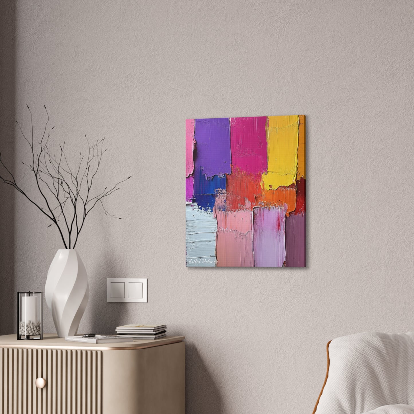 Acrylic Abstract Canvas Print - Richly Textured Artistry