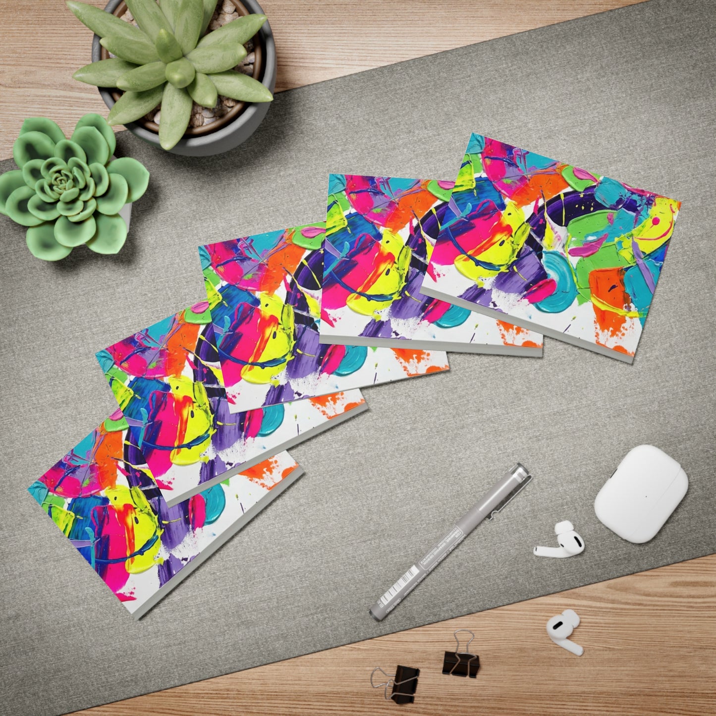 Elegance in Ink:  Abstract Art Note Card Set(5-Pack)