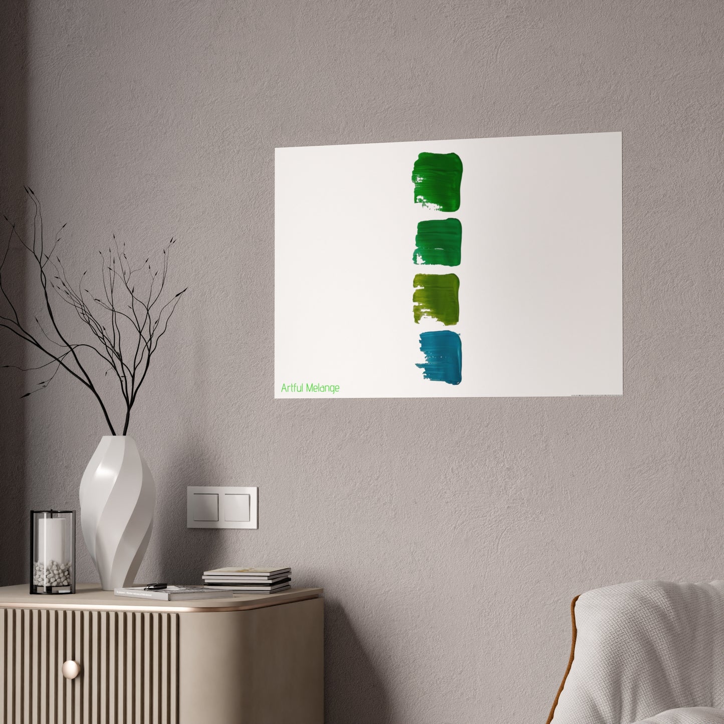 Gleaming Acrylic Abstract Poster: A Spectrum of Colorful Elegance