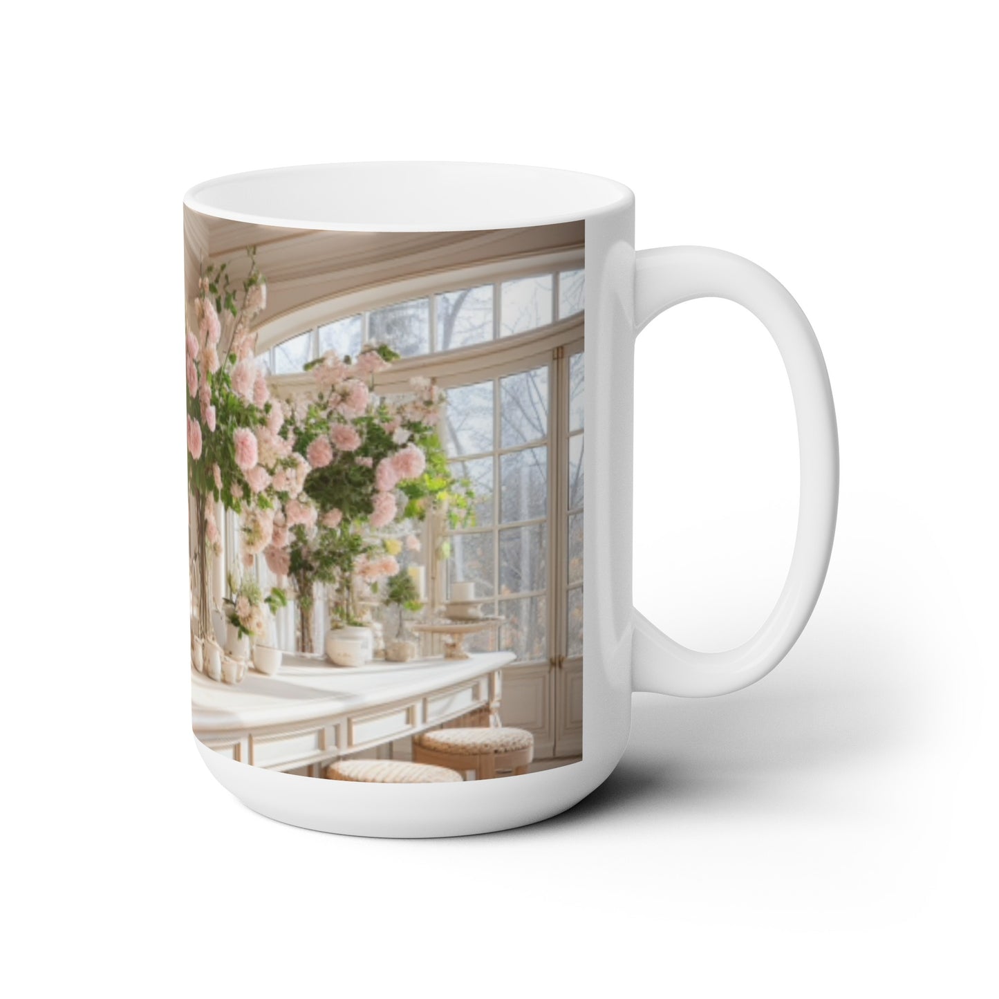 Elegant Kitchen Themed Ceramic Mug 15oz