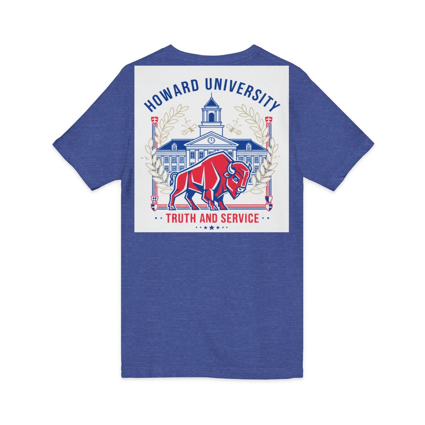Howard University/ Truth and Service Unisex V-Neck T-Shirt 4