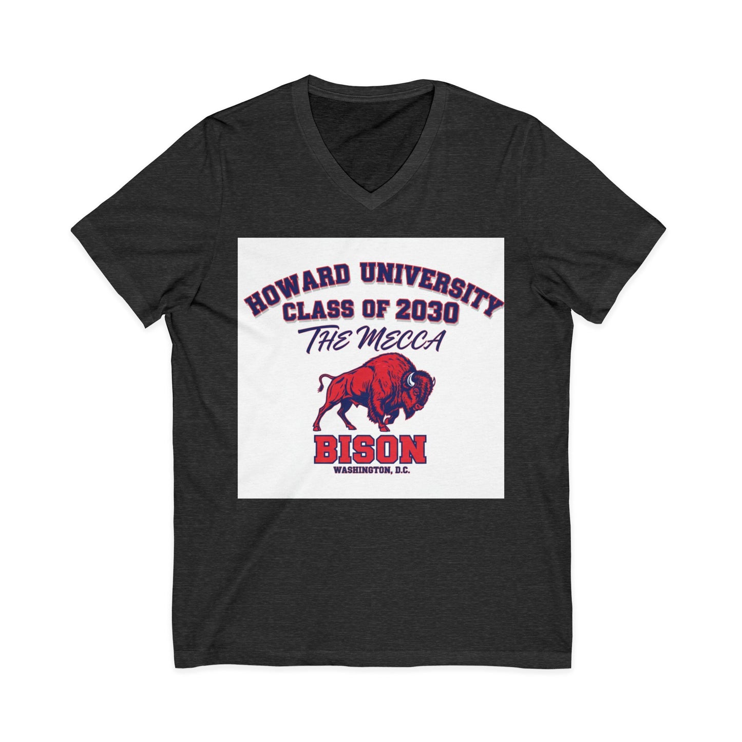 Howard University Class of 2030 Unisex V-Neck T-Shirt | The Mecca Incoming Class Tee