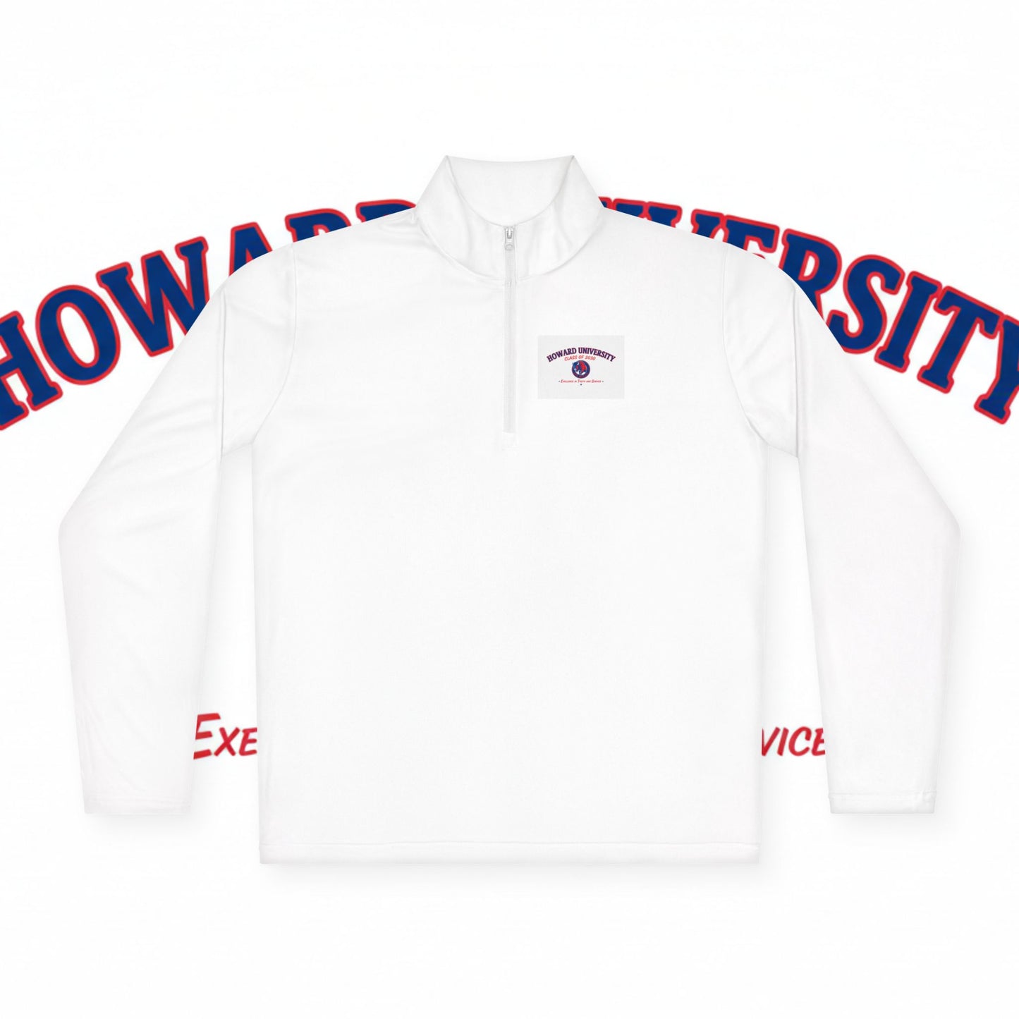 Howard University Legacy Unisex 1/4 Zip Pullover – Classic Solid Color HBCU Pride Collection/ Truth and Service
