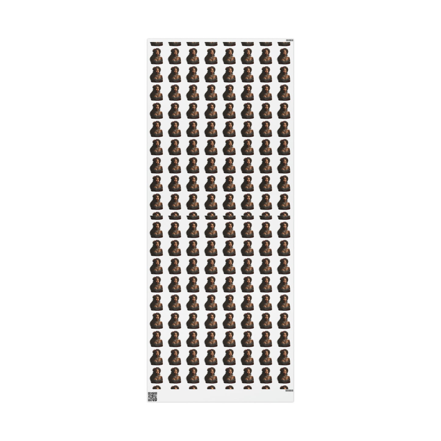Afro-Centric Princess Claus Holiday Wrapping Paper - Dark & Rich Textured Design