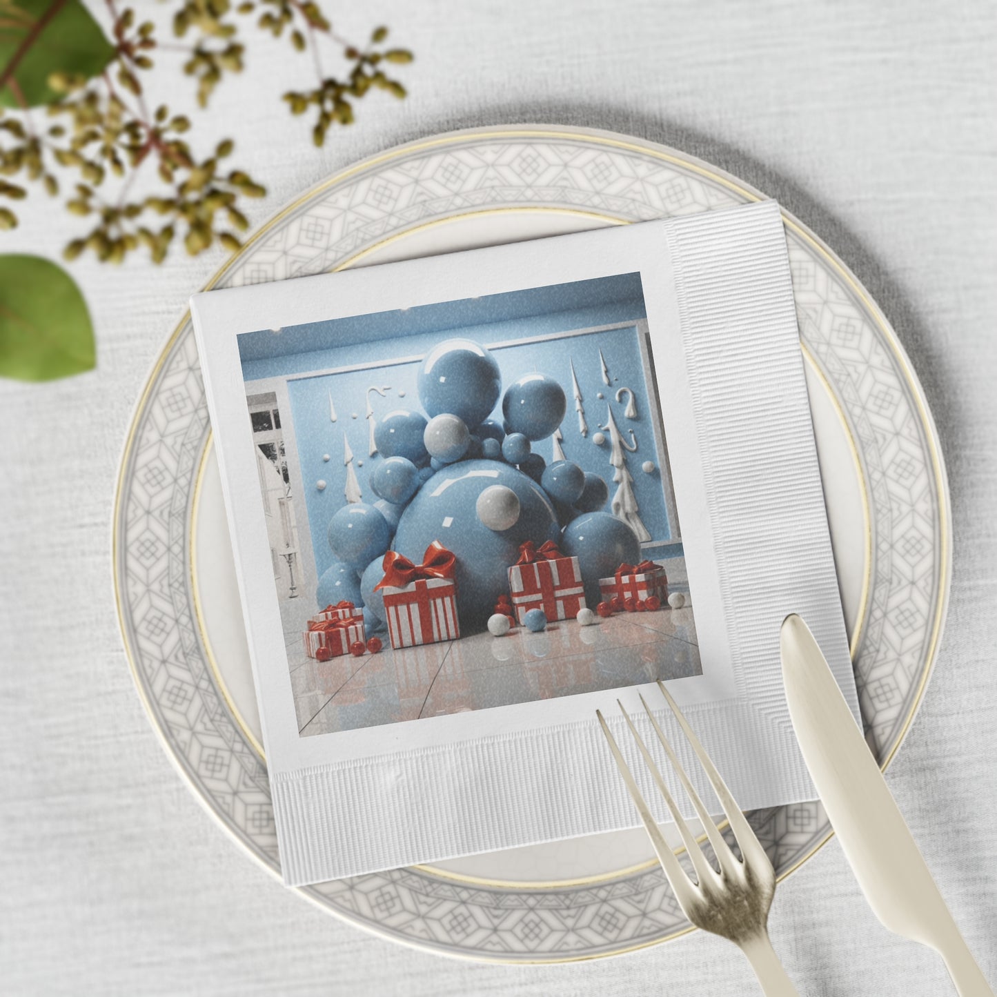 Dynamic Holiday Napkins for Sophisticated Living Spaces
