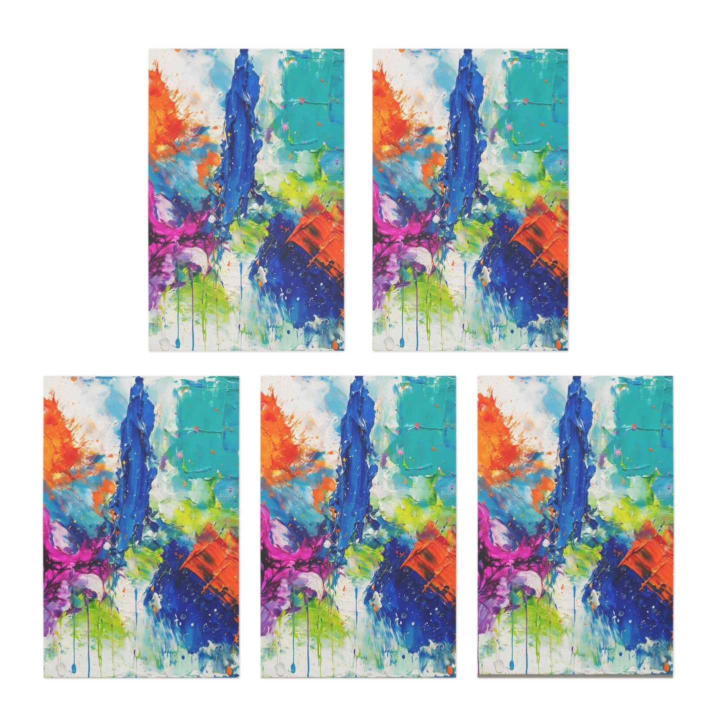 Elegance in Ink:  Abstract Art Note Card Set(5-Pack)