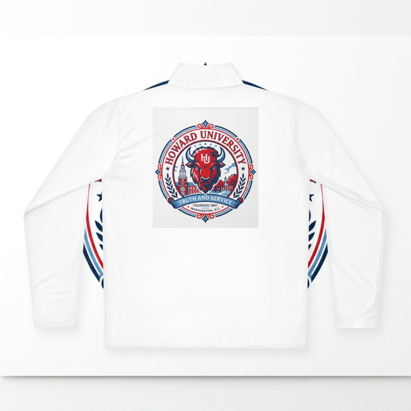 Howard University Legacy Unisex 1/4 Zip Pullover – Classic Solid Color HBCU Pride Collection/ Truth and Service