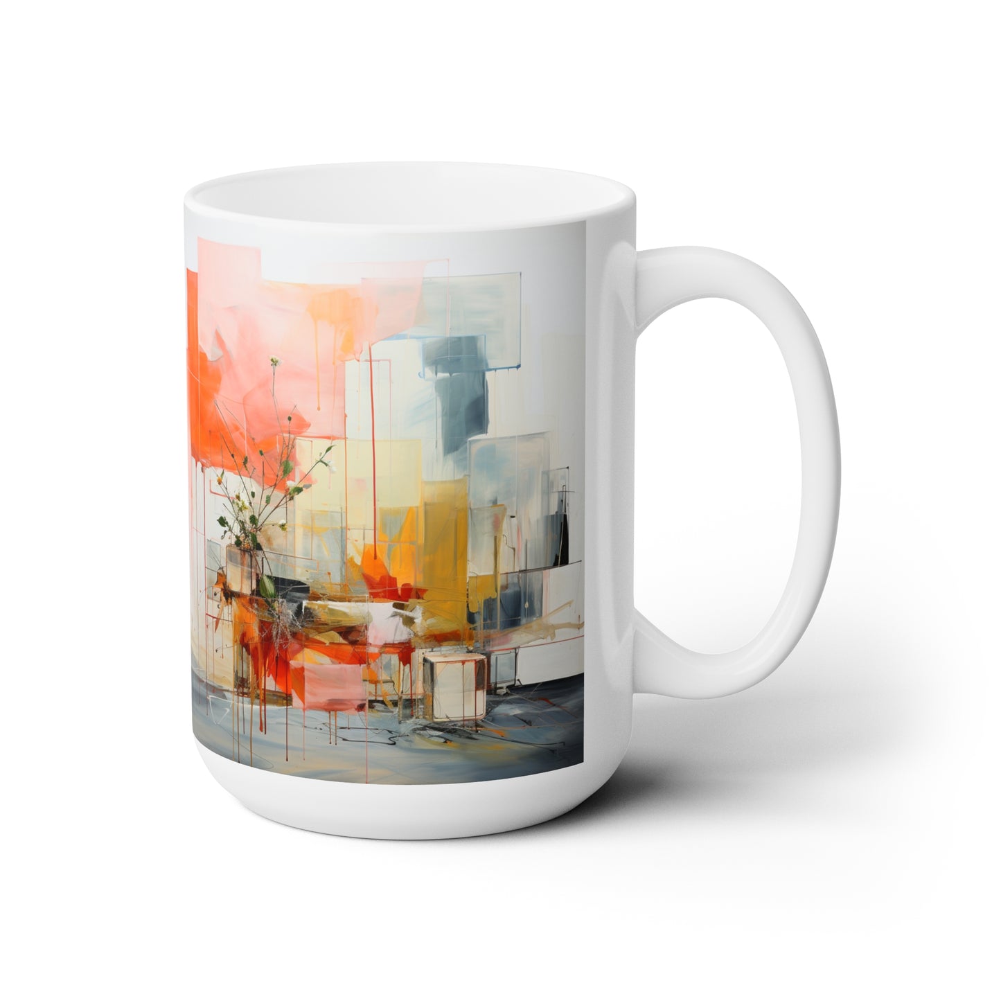 Artsy Abstract Ceramic Mug 15oz