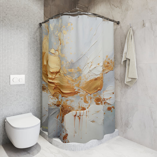 Canvas Cascade: Abstract Acrylic Art Shower Curtain Collection 265