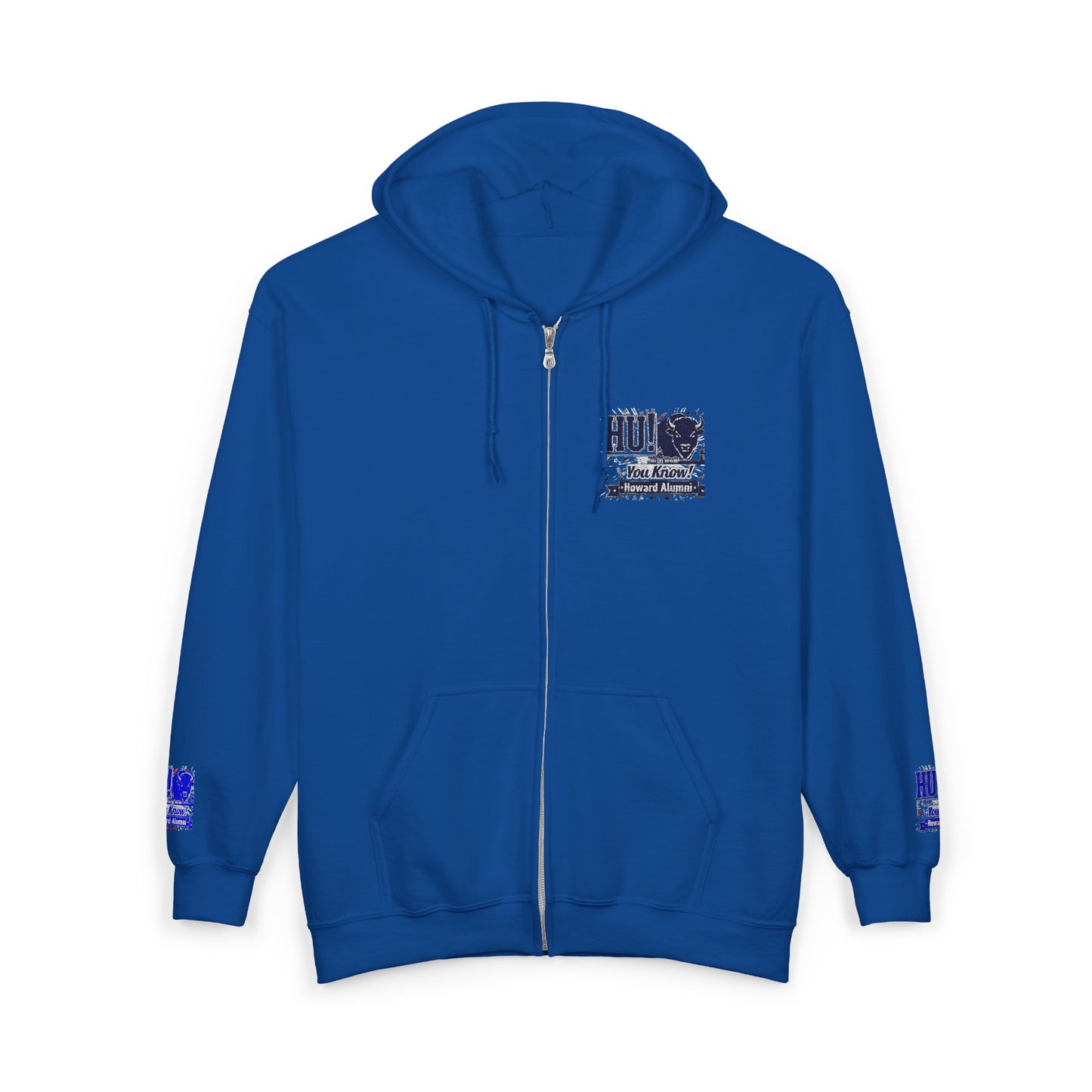 Bison Heritage Embroidered Collection: Full-Zip Sweatshirt | Howard-Inspired HBCU Collegiate Jacket