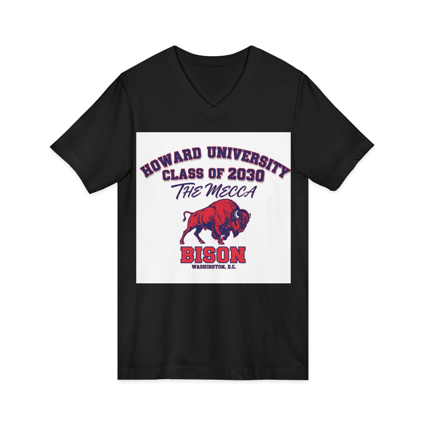 Howard University Class of 2030 Unisex V-Neck T-Shirt | The Mecca Incoming Class Tee