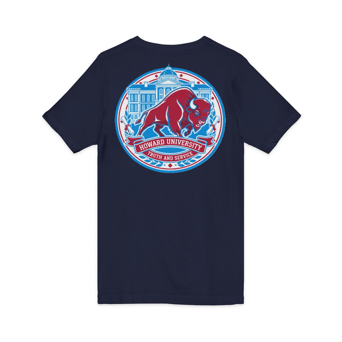 Howard University/ Truth and Service Unisex V-Neck T-Shirt 7