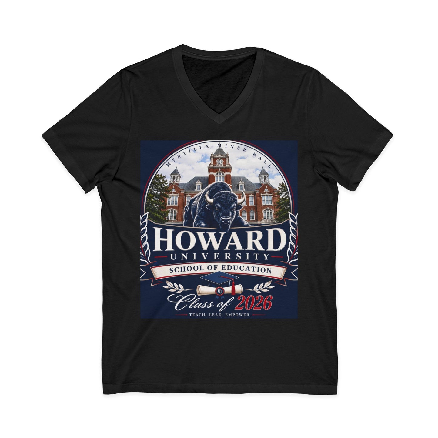 Howard University Class of 2026 Unisex V-Neck T-Shirt | The Mecca Incoming Class Tee