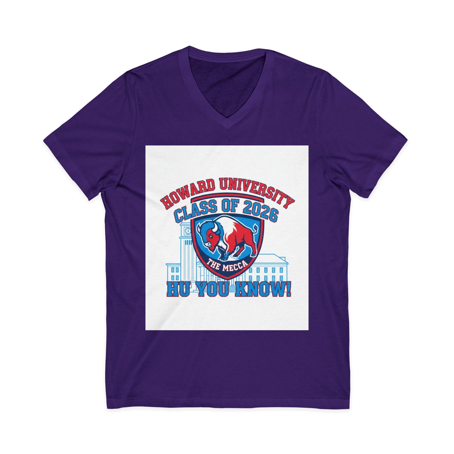 Howard University Class of 2026 Unisex V-Neck T-Shirt | The Mecca Incoming Class Tee