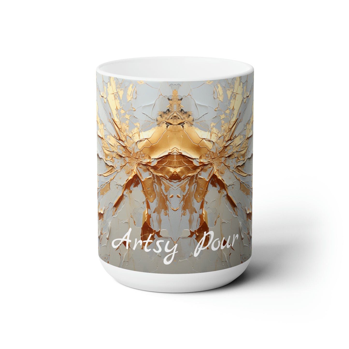 Artsy Pour Ceramic Mug 15oz