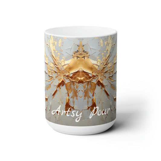 Artsy Pour Ceramic Mug 15oz