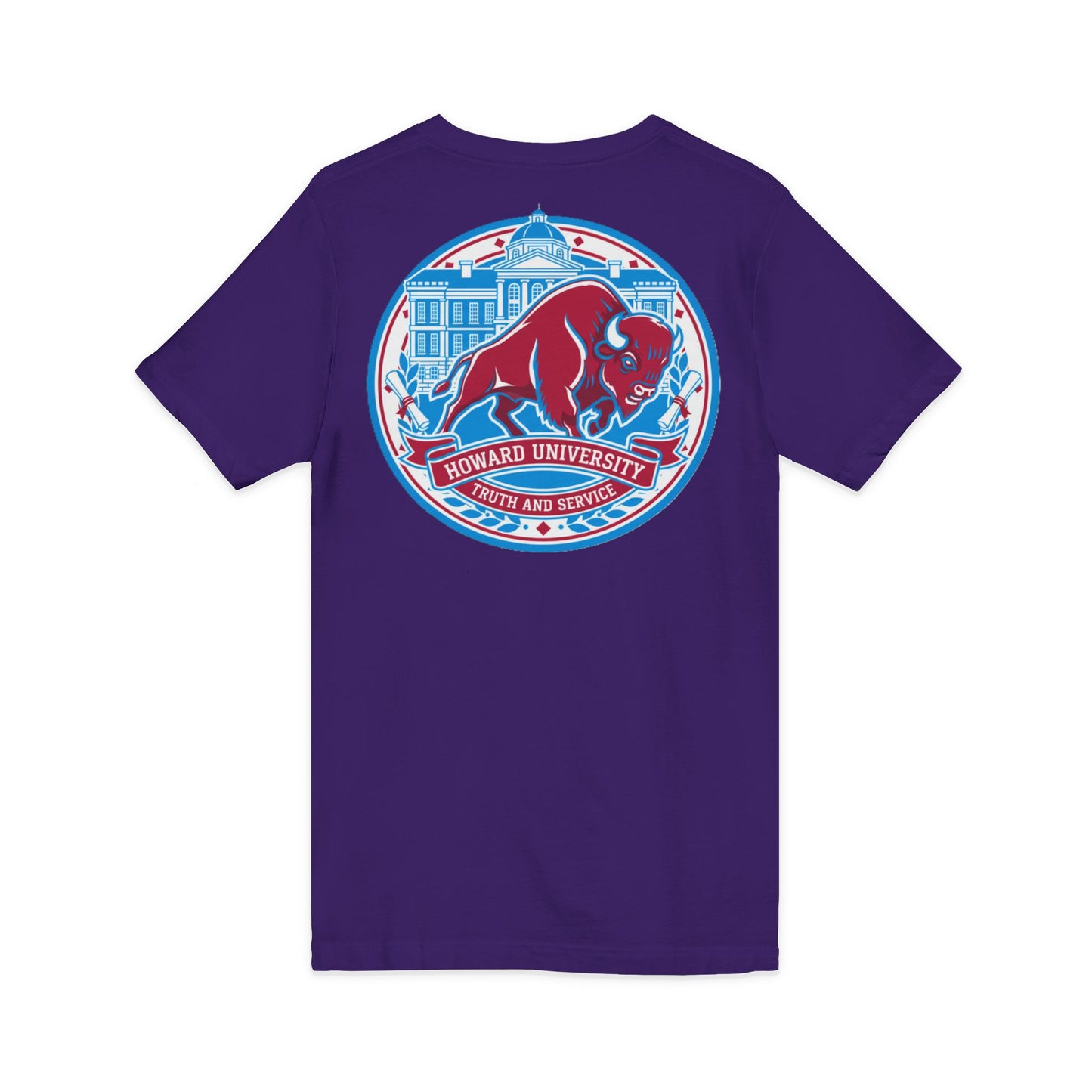 Howard University/ Truth and Service Unisex V-Neck T-Shirt 7