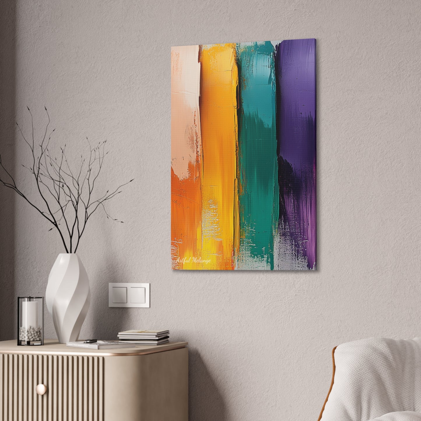 Acrylic Abstract Canvas Print - Richly Textured Artistry