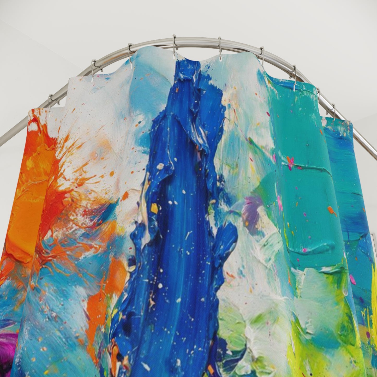 Canvas Cascade: Abstract Acrylic Art Shower Curtain Collection 261