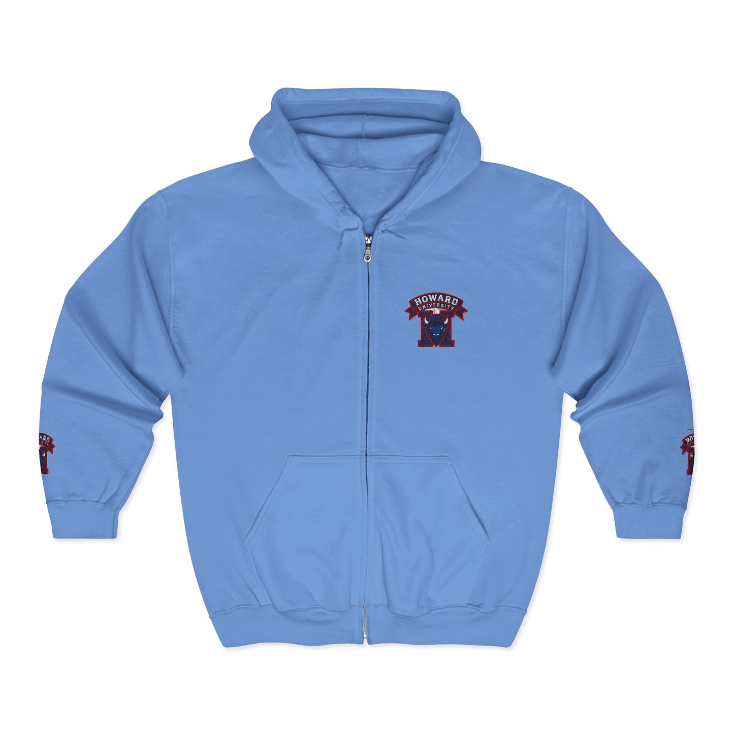Bison Heritage Embroidered Collection: Full-Zip Sweatshirt | Howard-Inspired HBCU Collegiate Jacket