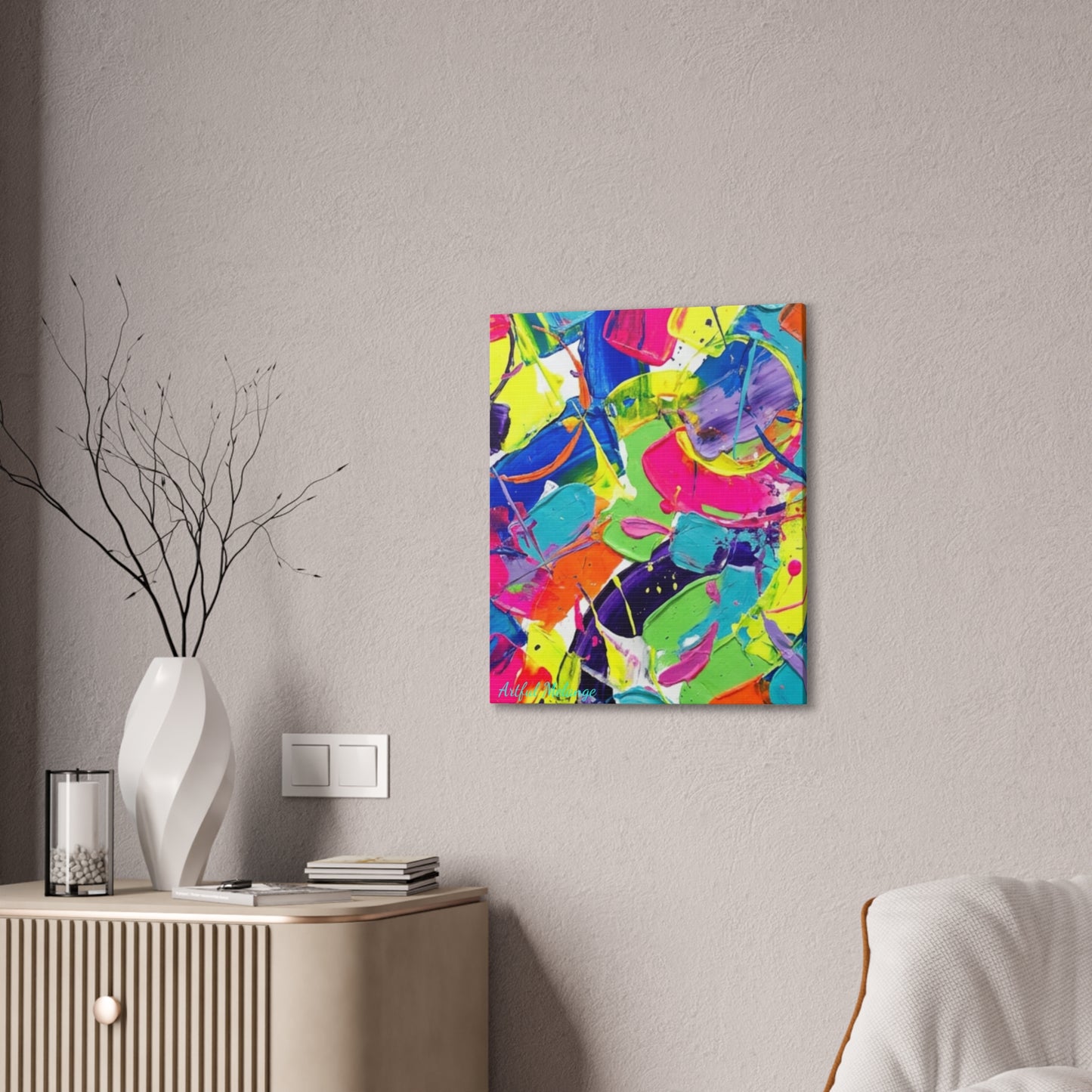 Acrylic Abstract Canvas Print - Richly Textured Artistry