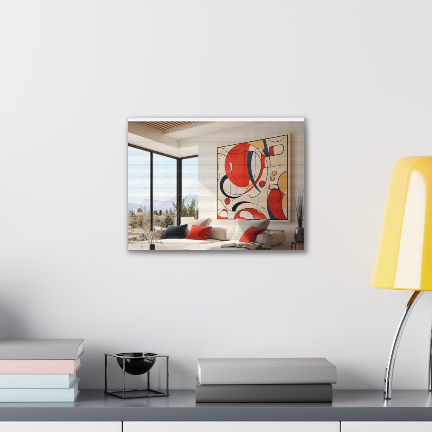 Crimson Elegance: A Symphony of Sophistication Canvas Print