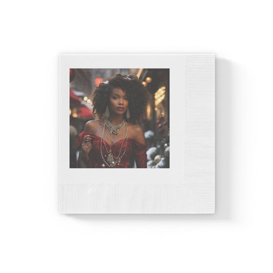 Princess Claus Napkin Set/Jeweled Off Shoulder Gown