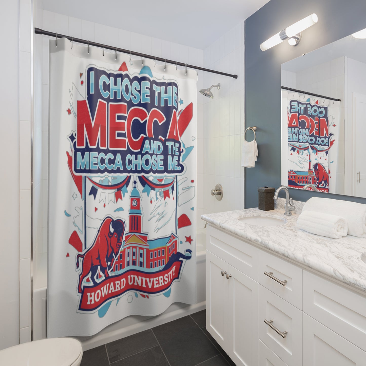 I Chose the Mecca and the Mecca Chose me Shower Curtain 2