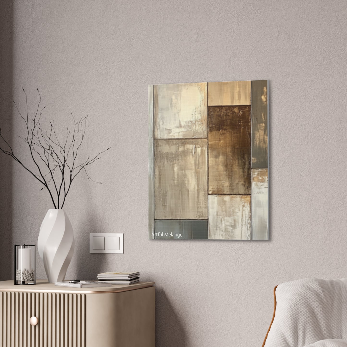 Acrylic Abstract Canvas Print - Richly Textured Artistry