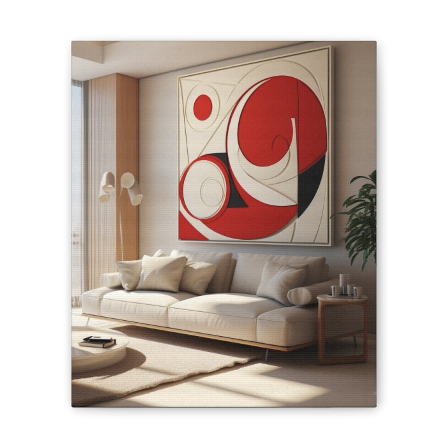 Crimson Elegance: A Symphony of Sophistication Canvas Print