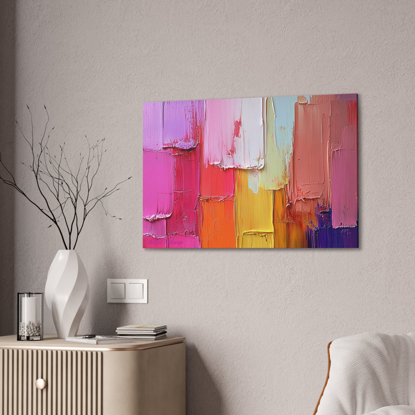 Acrylic Abstract Canvas Print - Richly Textured Artistry