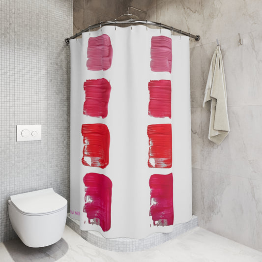 Canvas Cascade: Abstract Acrylic Art Shower Curtain Collection
