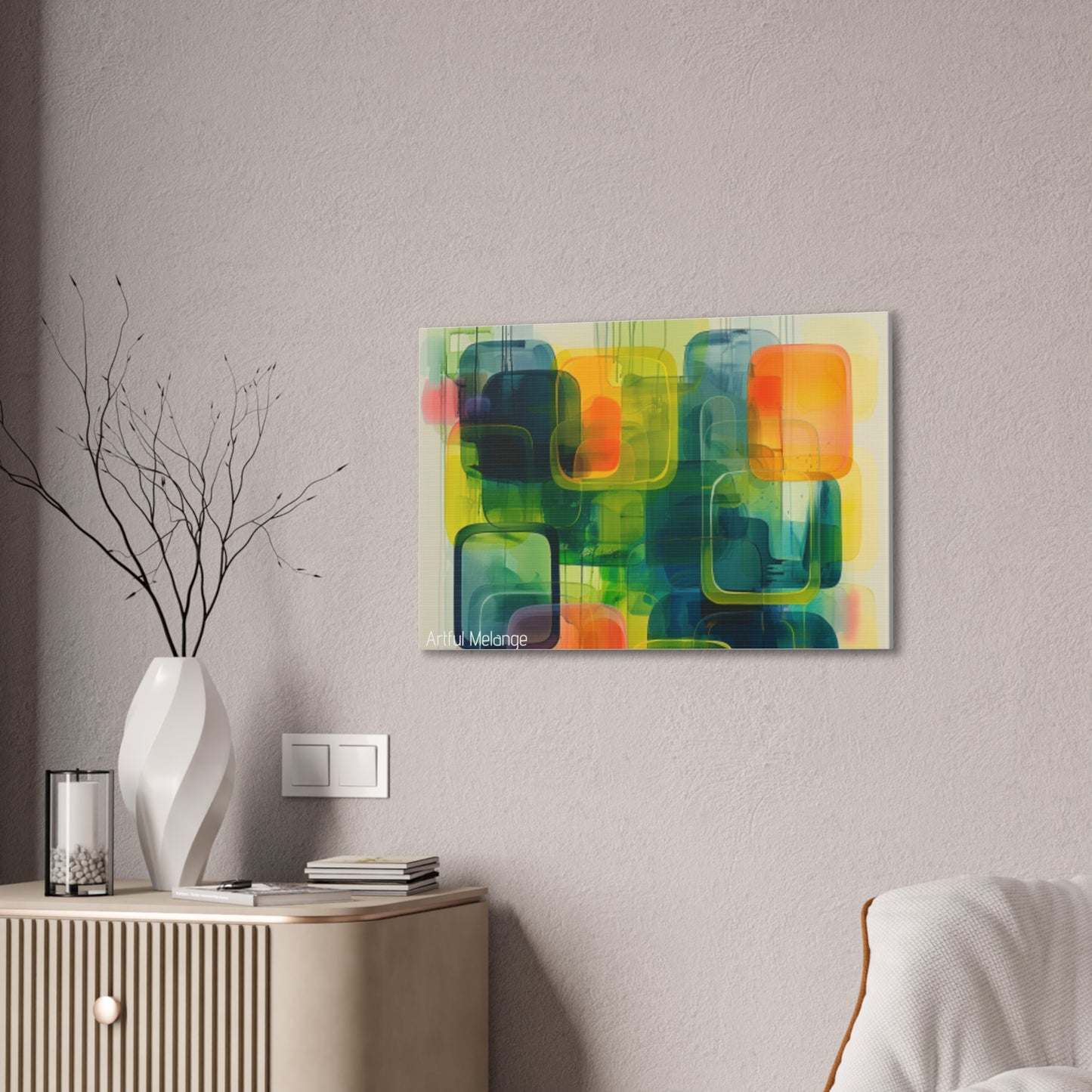 Primary Elegance: A Symphony of Sophistication Canvas Print