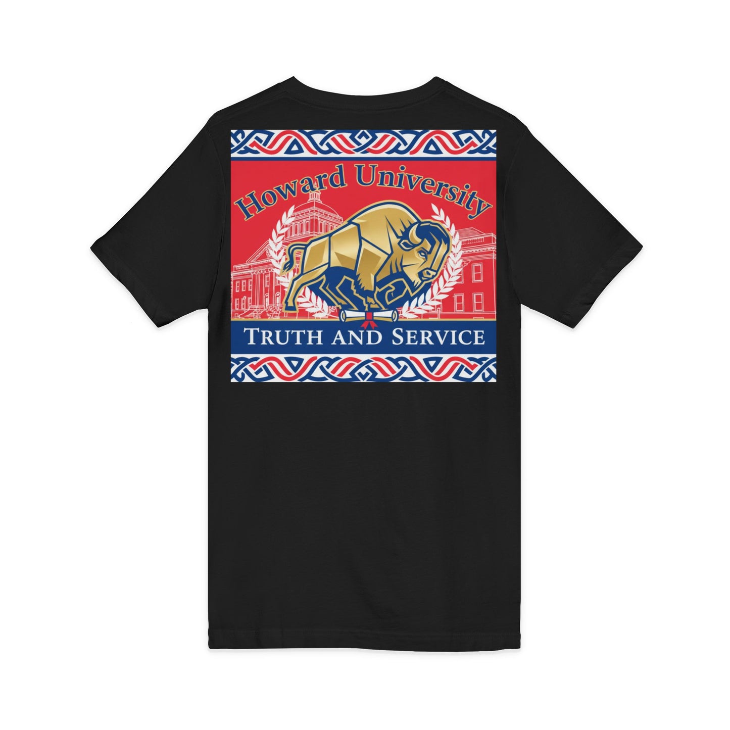 Howard University/ Truth and Service Unisex V-Neck T-Shirt