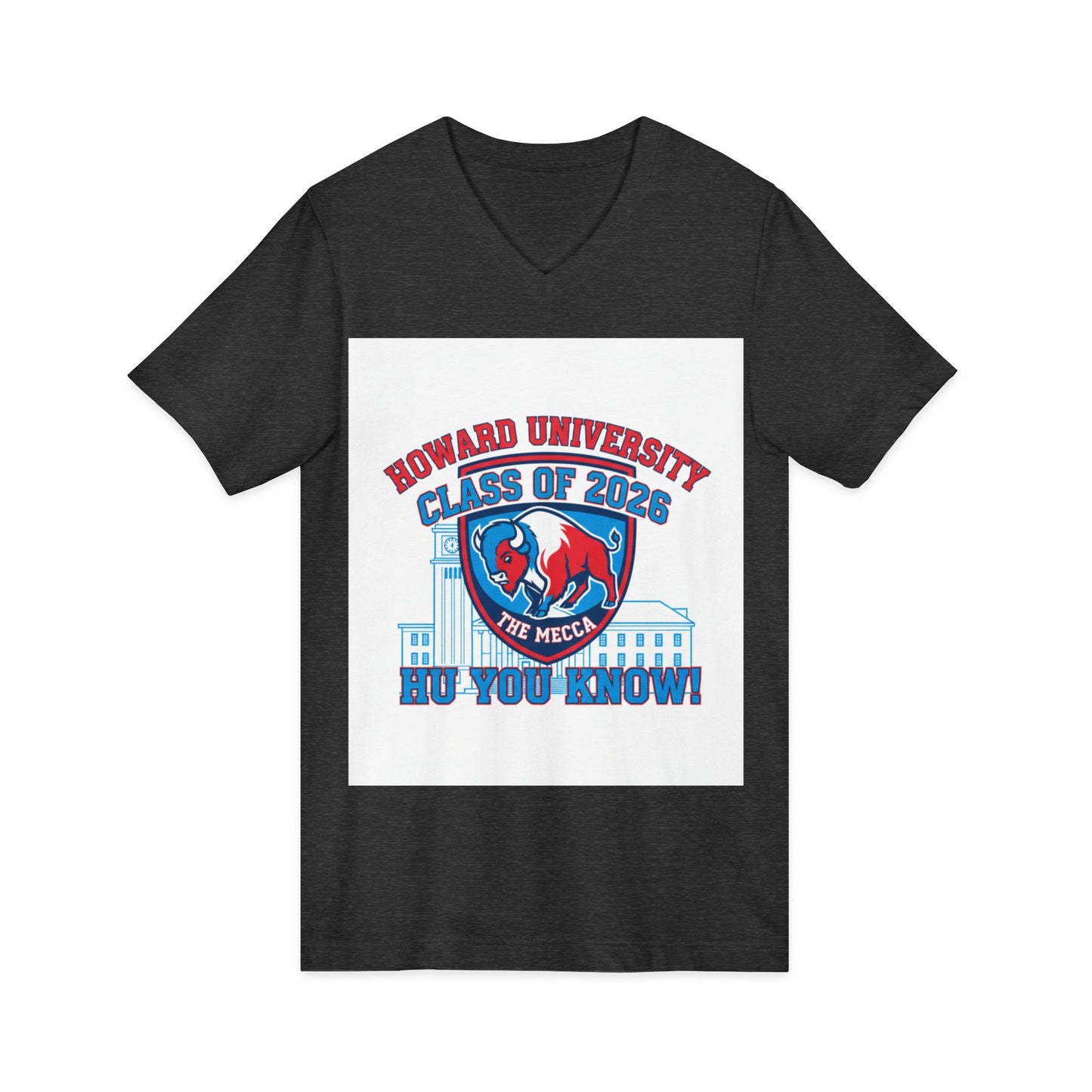 Howard University Class of 2026 Unisex V-Neck T-Shirt | The Mecca Incoming Class Tee