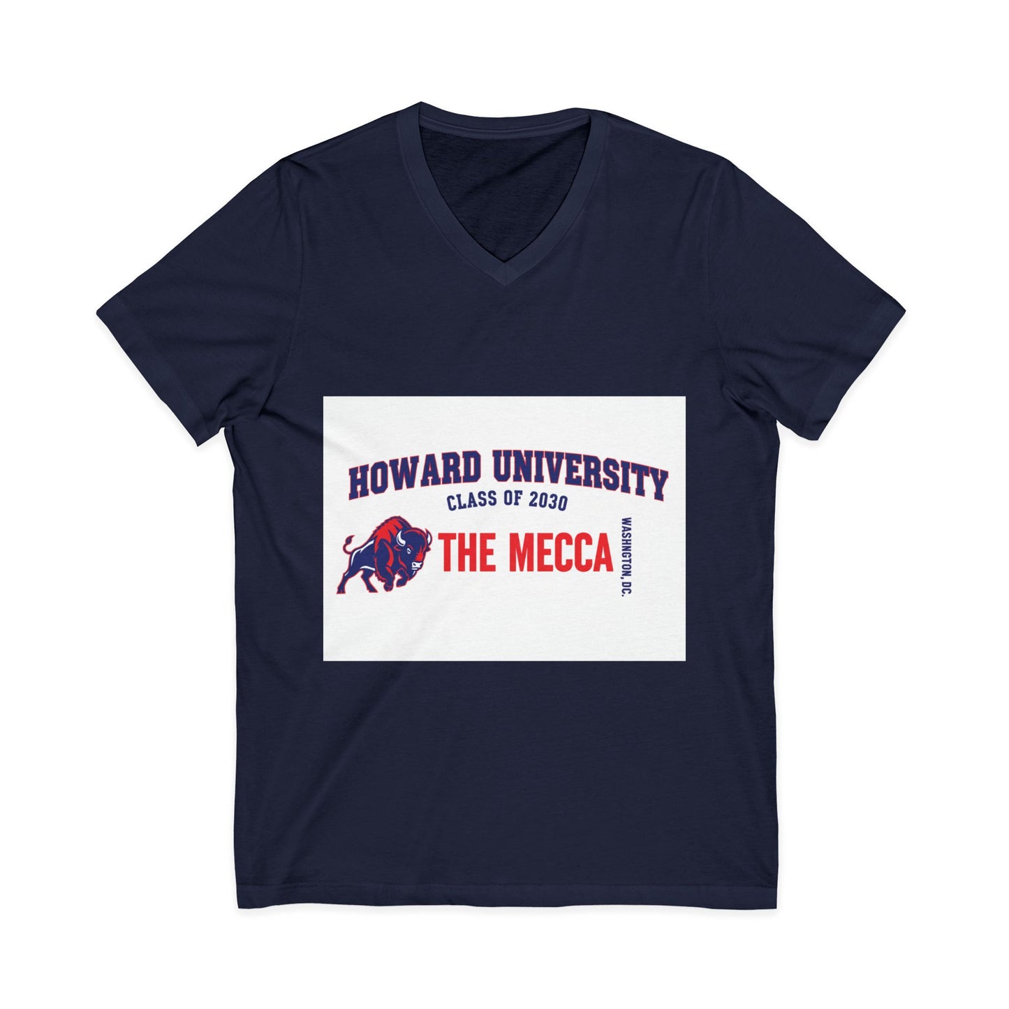 Howard University Class of 2030 Unisex V-Neck T-Shirt | The Mecca Incoming Class Tee