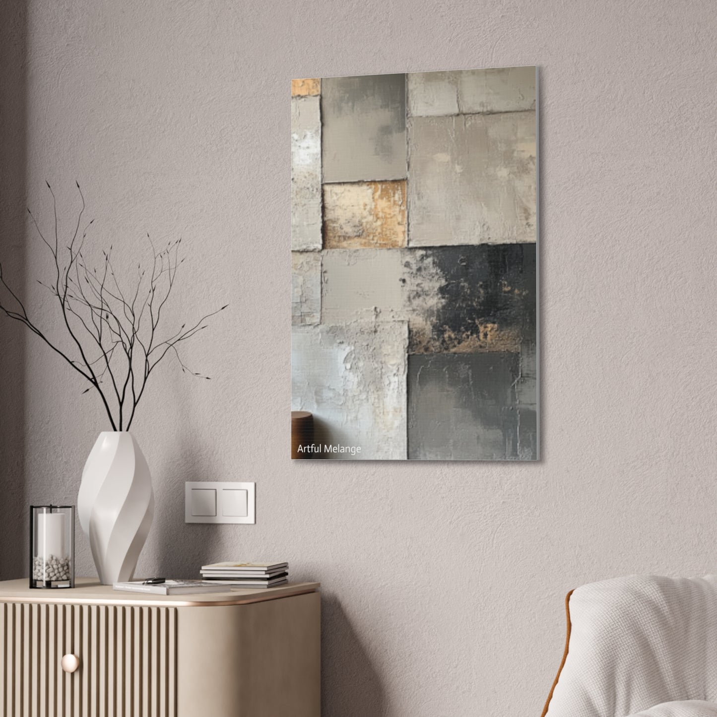 Acrylic Abstract Canvas Print - Richly Textured Artistry