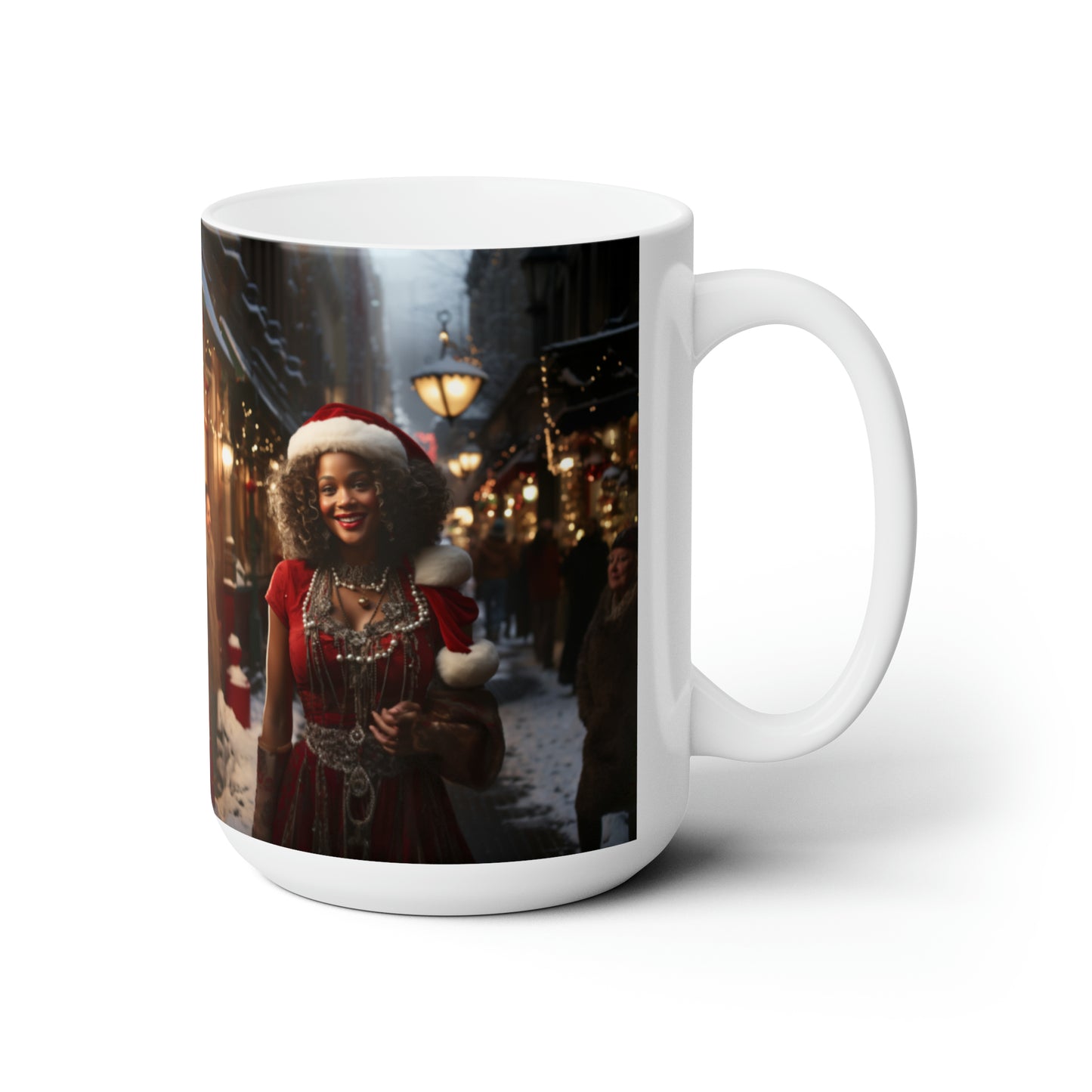Princess Claus White Ceramic Holiday Mug 15oz