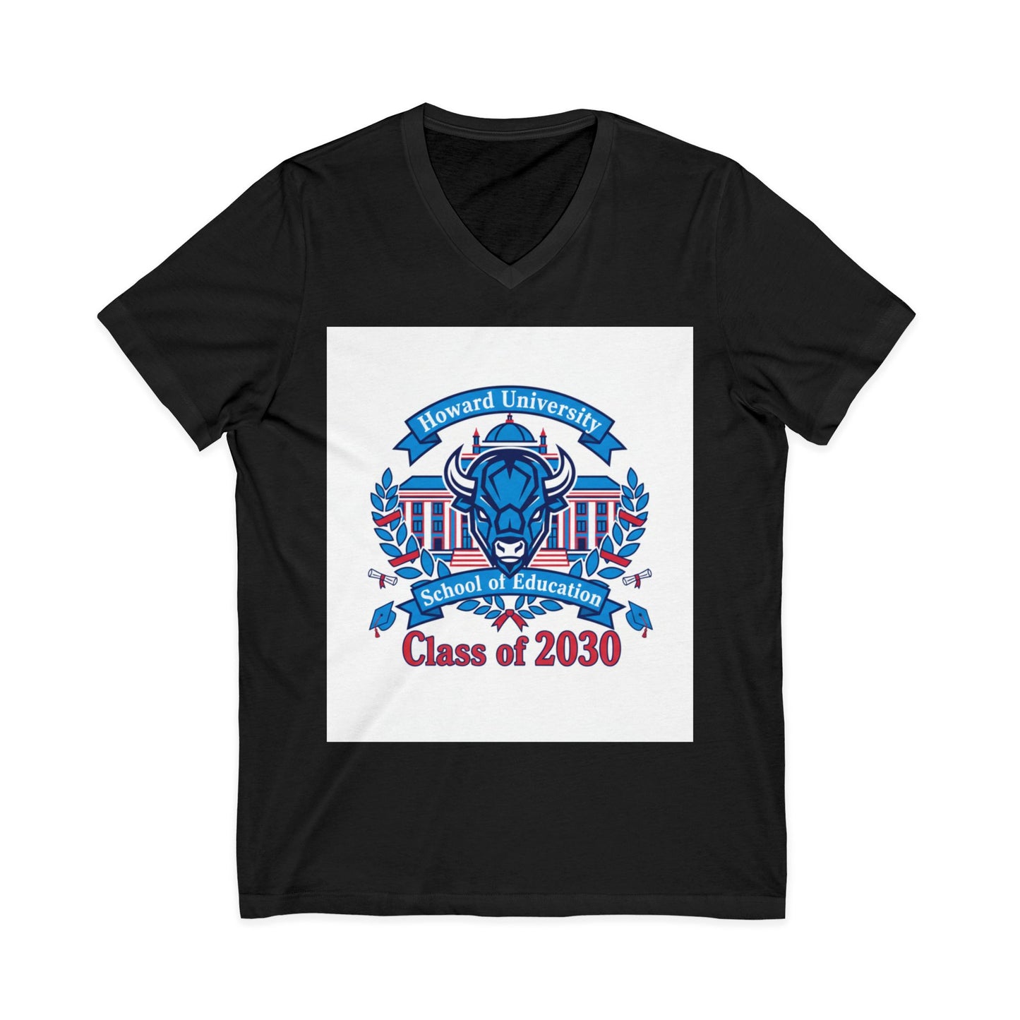 Howard University Class of 2030 Unisex V-Neck T-Shirt | The Mecca Incoming Class Tee