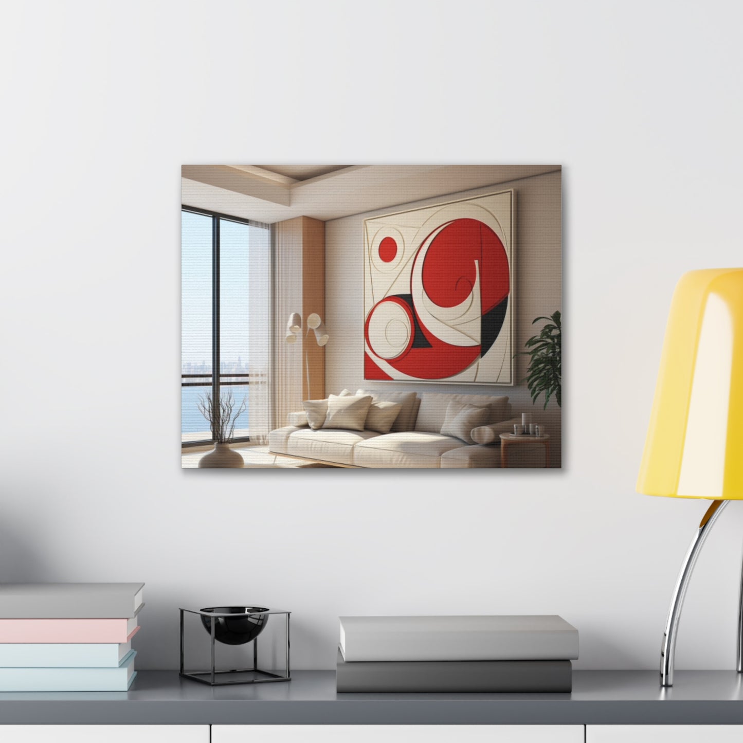 Crimson Elegance: A Symphony of Sophistication Canvas Print