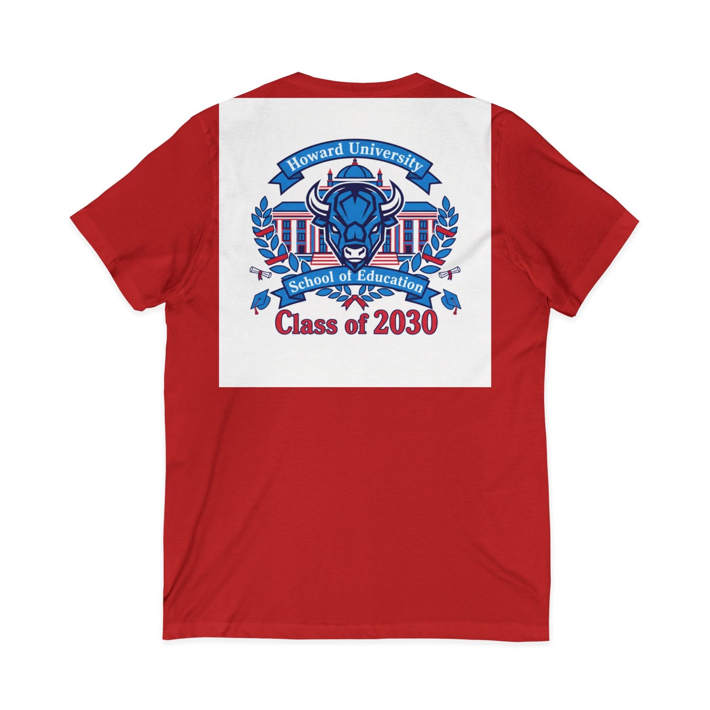 Howard University Class of 2030 Unisex V-Neck T-Shirt | The Mecca Incoming Class Tee