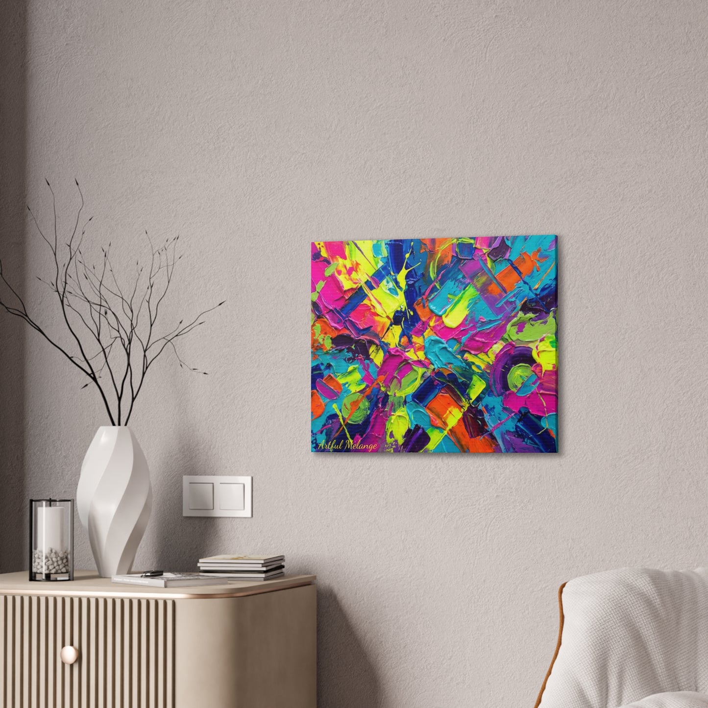 Acrylic Abstract Canvas Print - Richly Textured Artistry