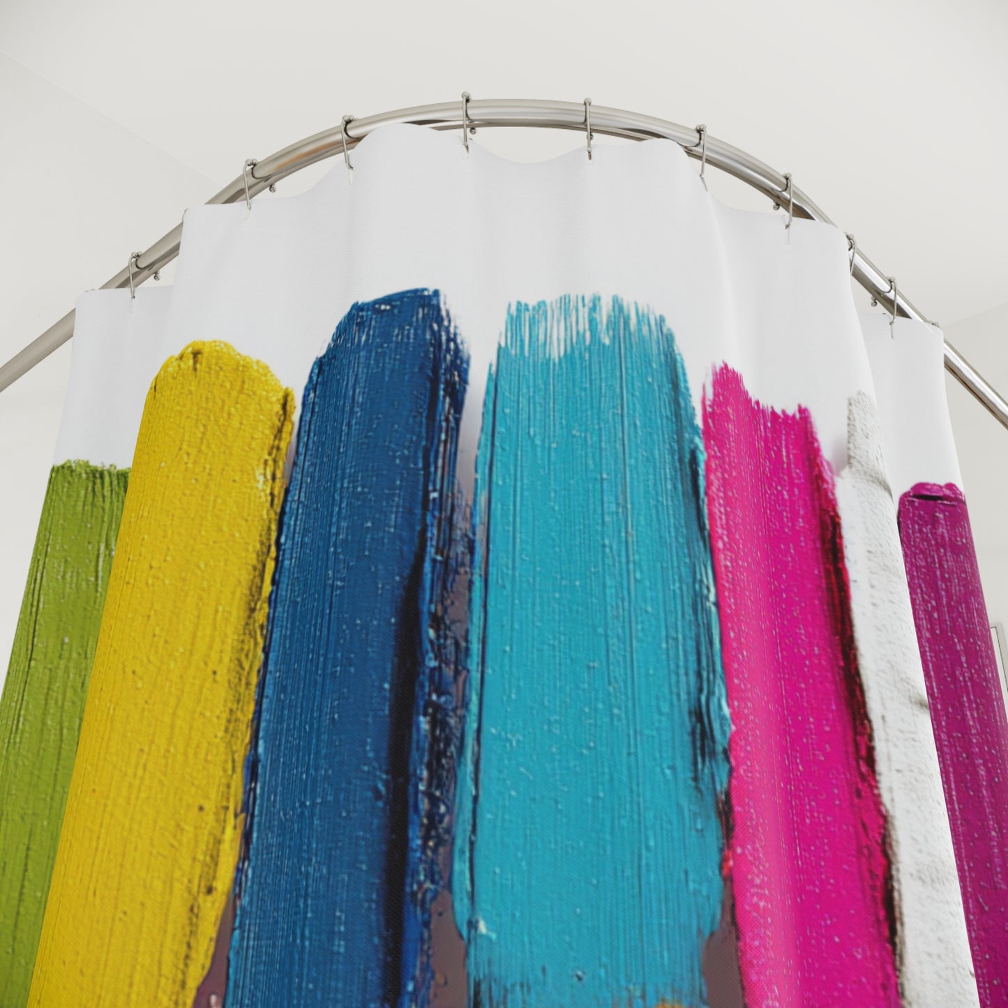 Canvas Cascade: Abstract Acrylic Art Shower Curtain Collection 261