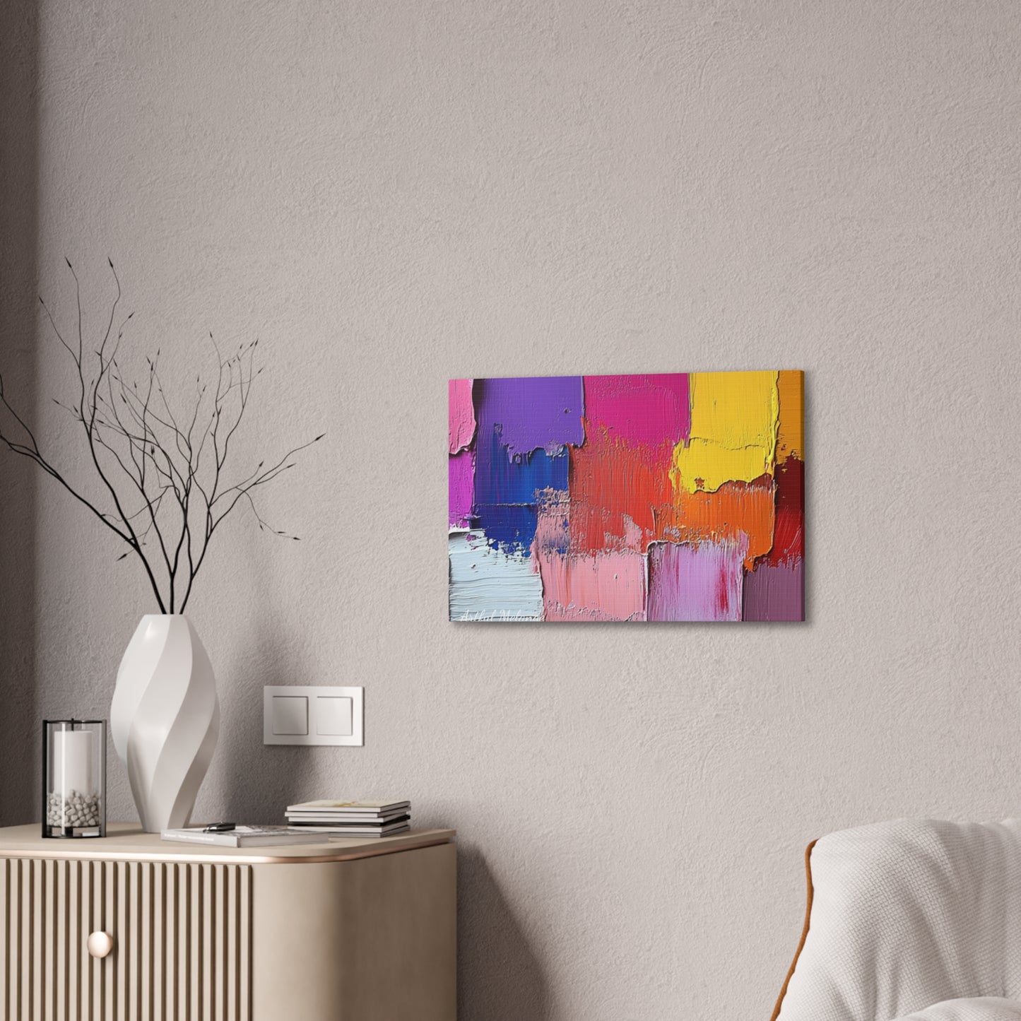 Acrylic Abstract Canvas Print - Richly Textured Artistry