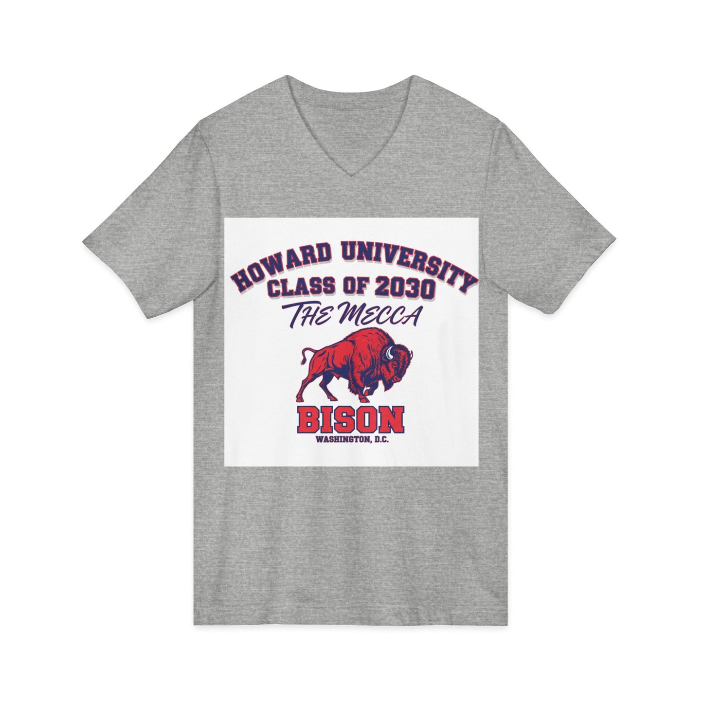 Howard University Class of 2030 Unisex V-Neck T-Shirt | The Mecca Incoming Class Tee