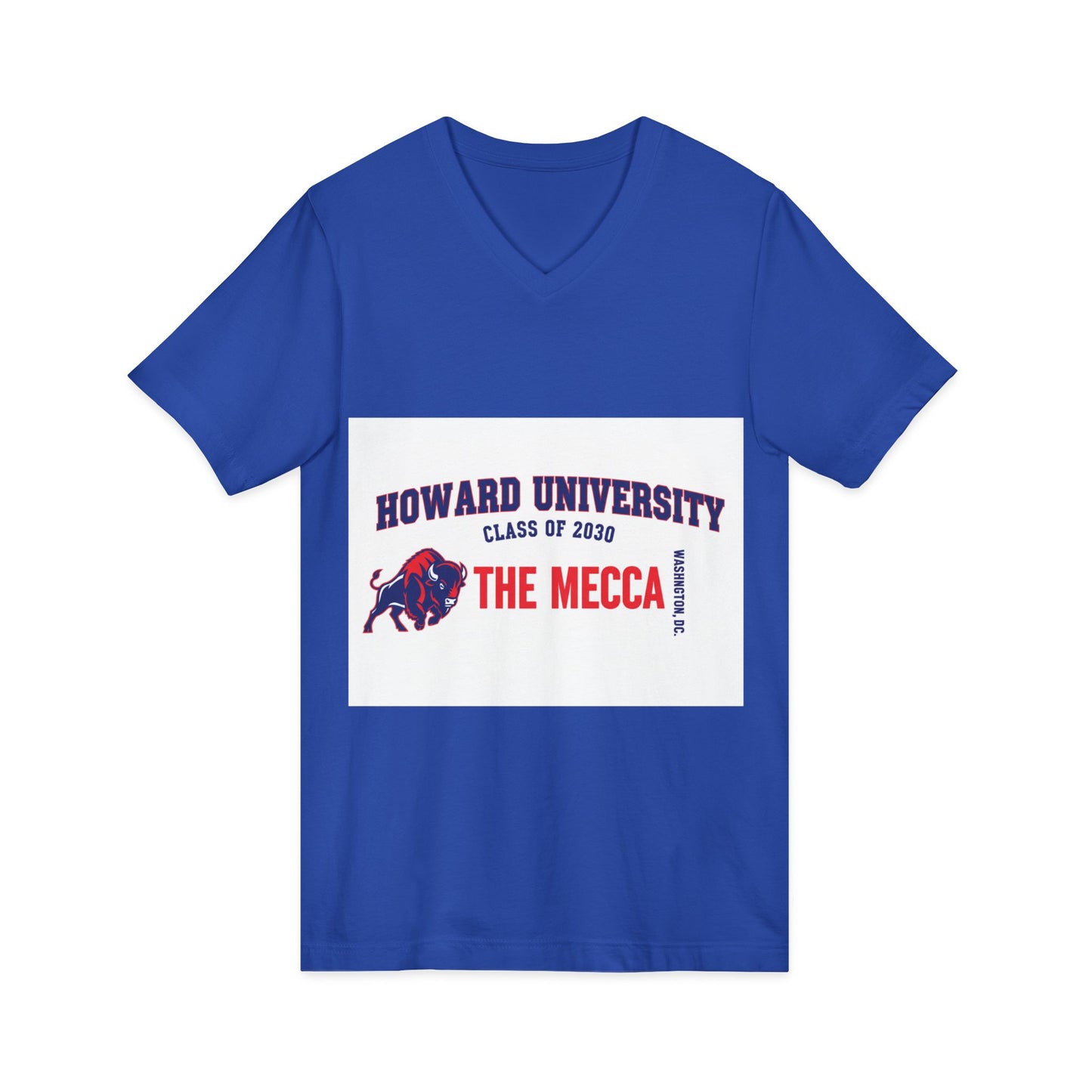 Howard University Class of 2030 Unisex V-Neck T-Shirt | The Mecca Incoming Class Tee