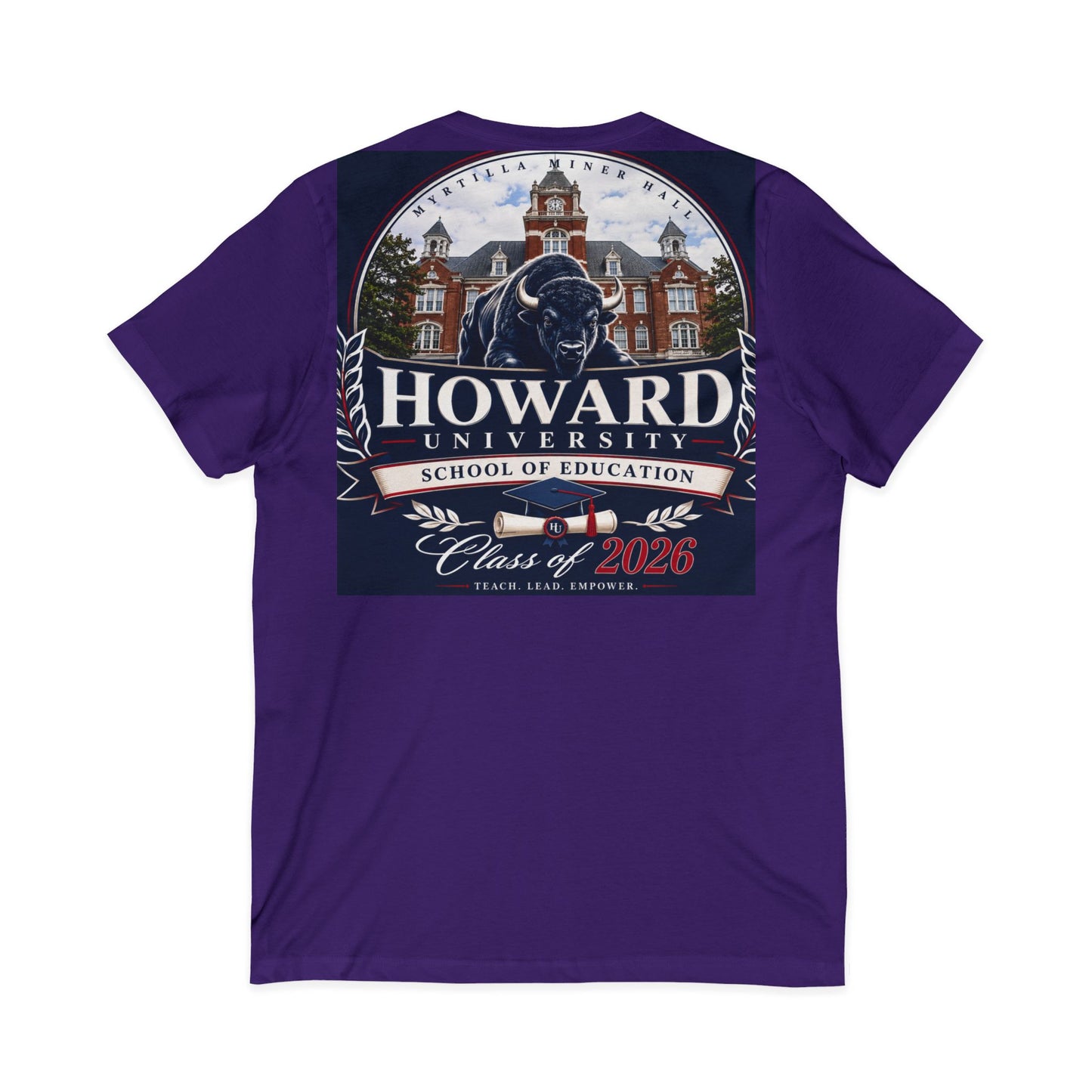 Howard University Class of 2026 Unisex V-Neck T-Shirt | The Mecca Incoming Class Tee