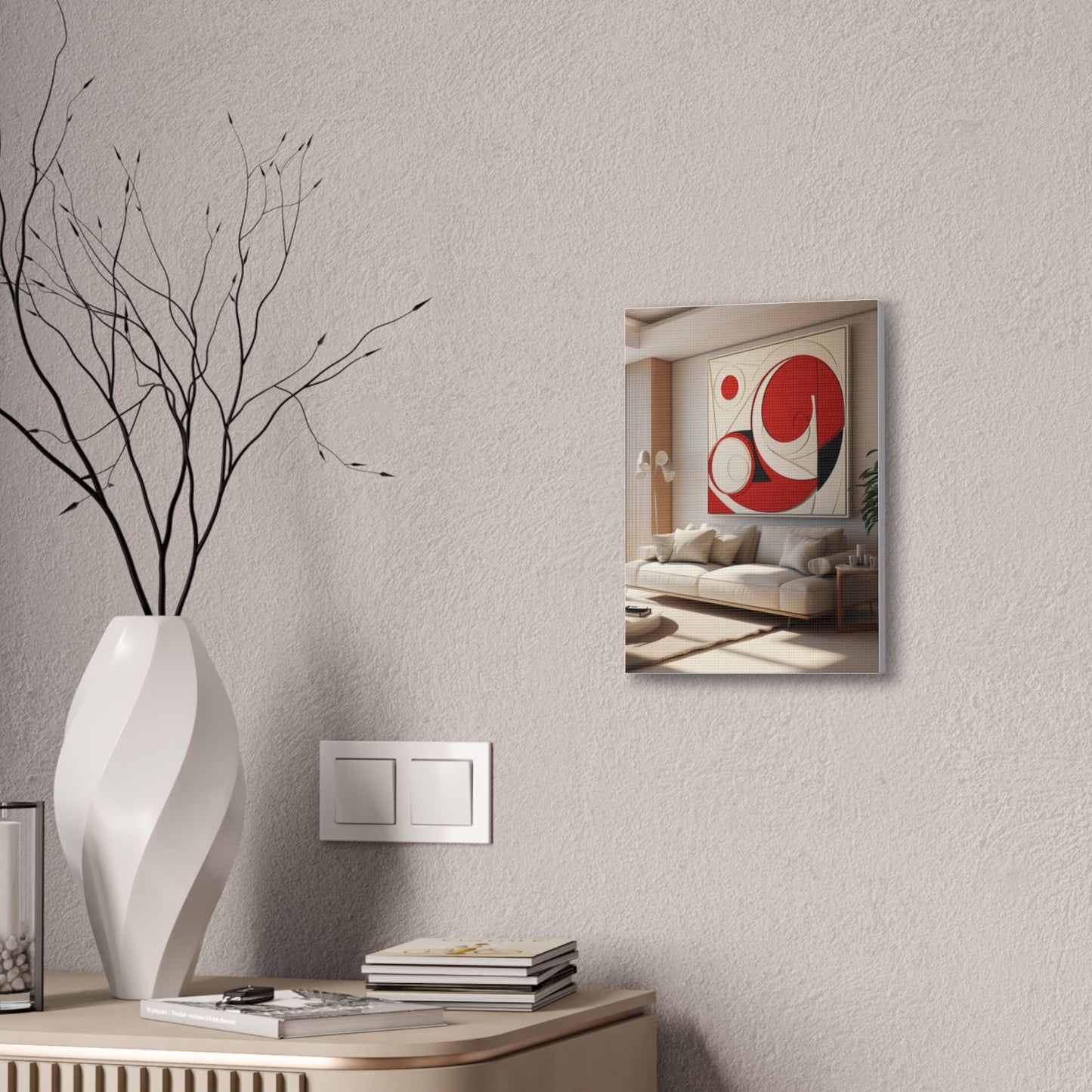 Crimson Elegance: A Symphony of Sophistication Canvas Print